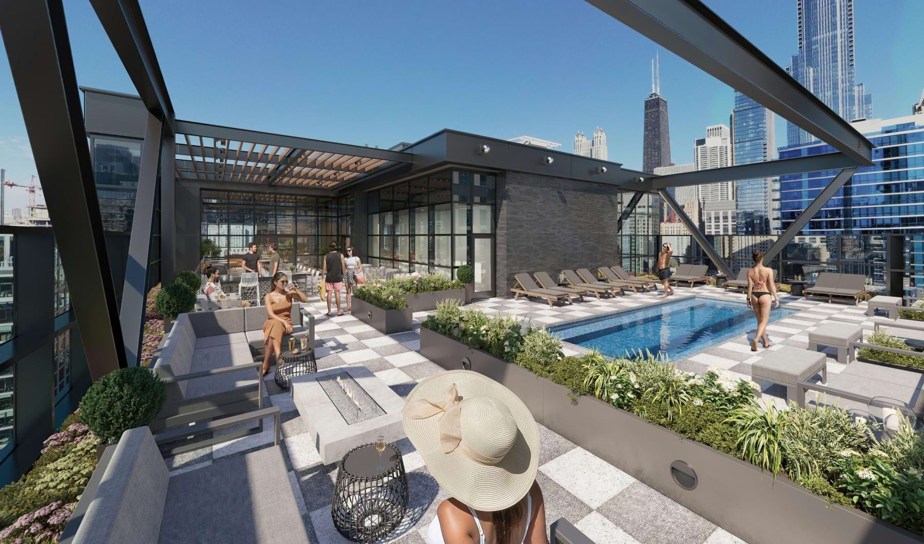 Sophisticated River North Luxury Apartments and Living: The Leo